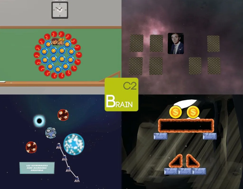 Montaje de juegos cognitivos C2Brain en realidad virtual
