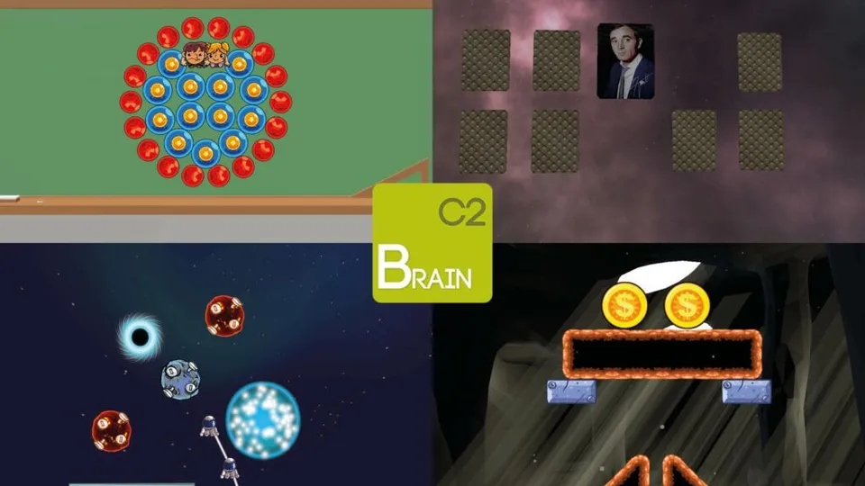 Montage kognitiver C2Brain-Spiele in Virtual Reality
