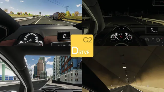 Montage von C2Drive-Fahrsimulationen