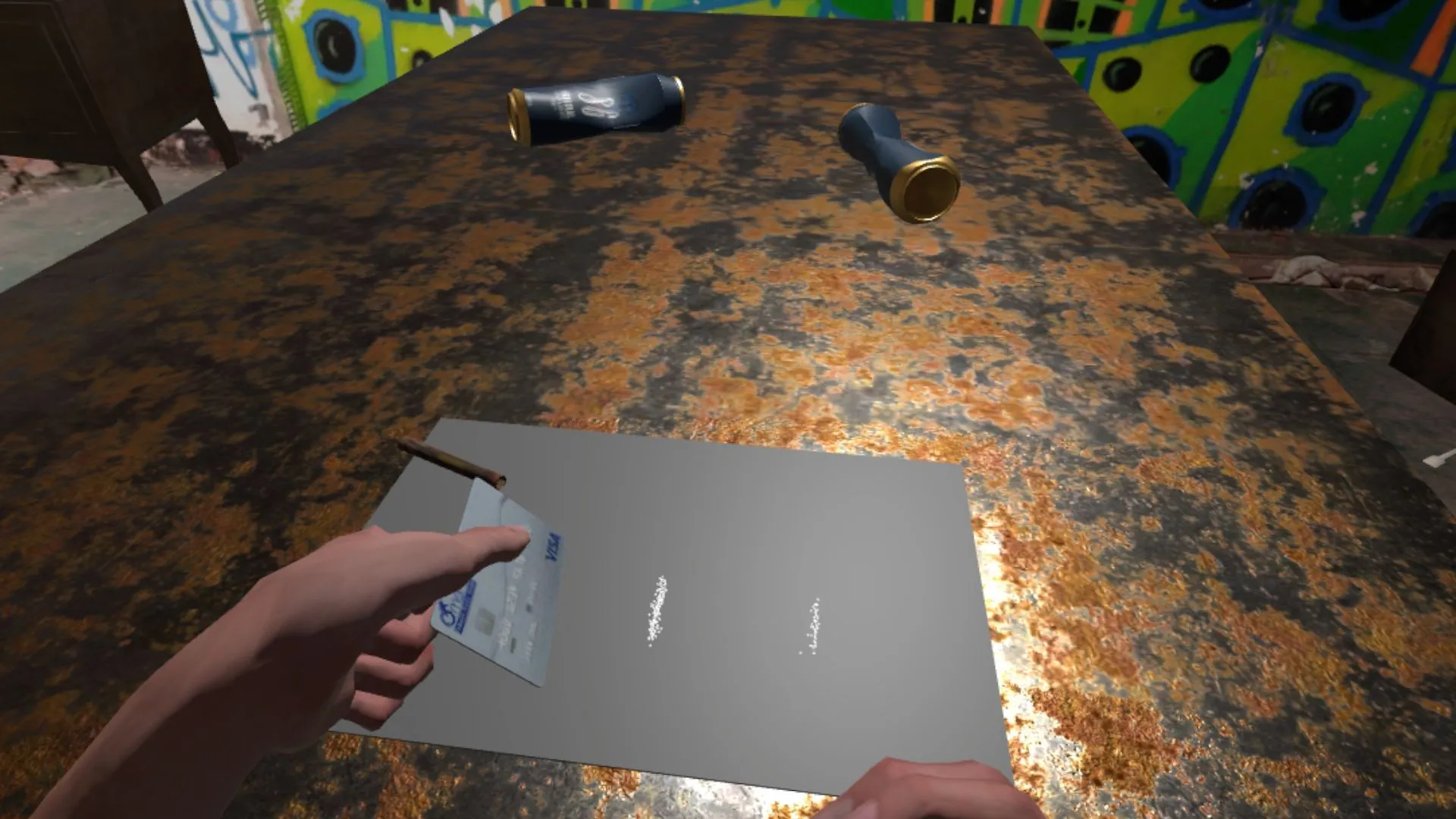 Use of cocaine in a virtual reality squat