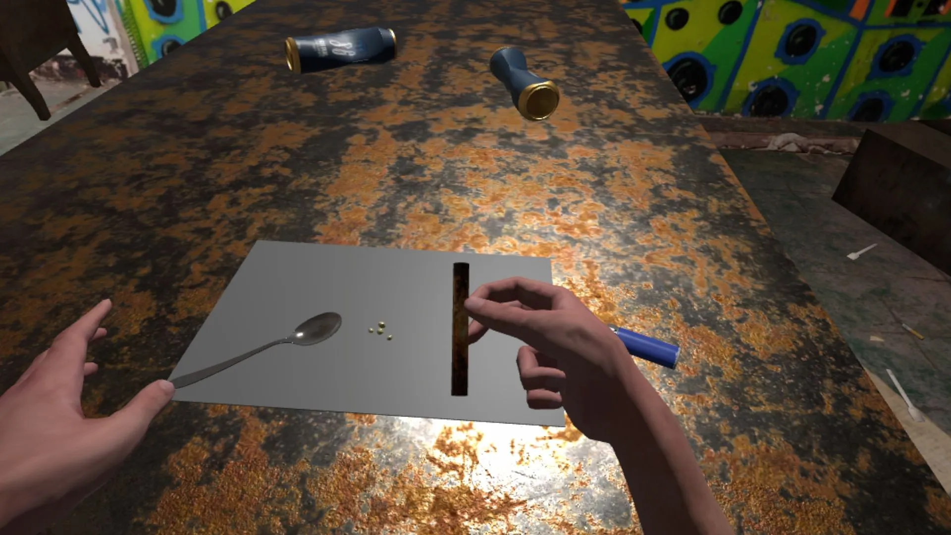 Use of crack cocaine in a virtual reality squat