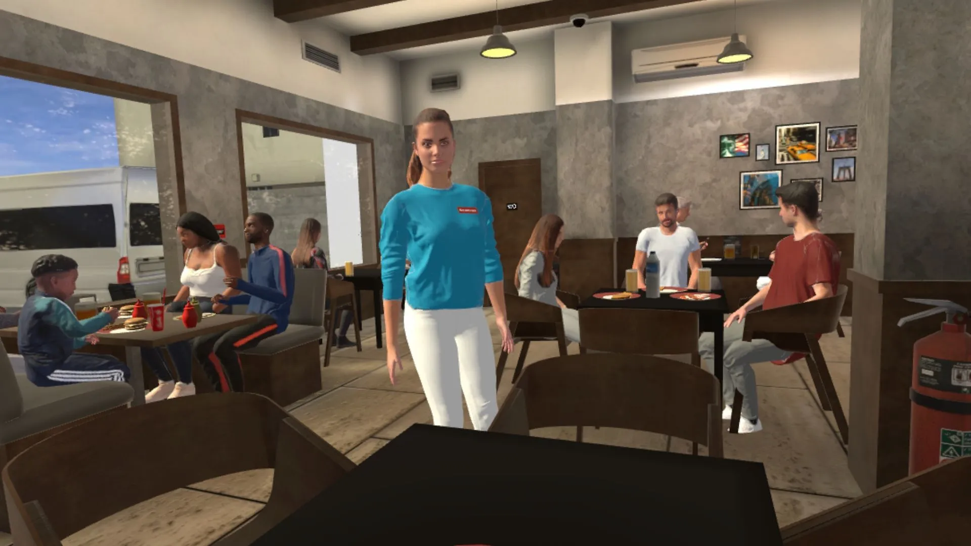 Cliente s’adressant au personnel d’un restaurant