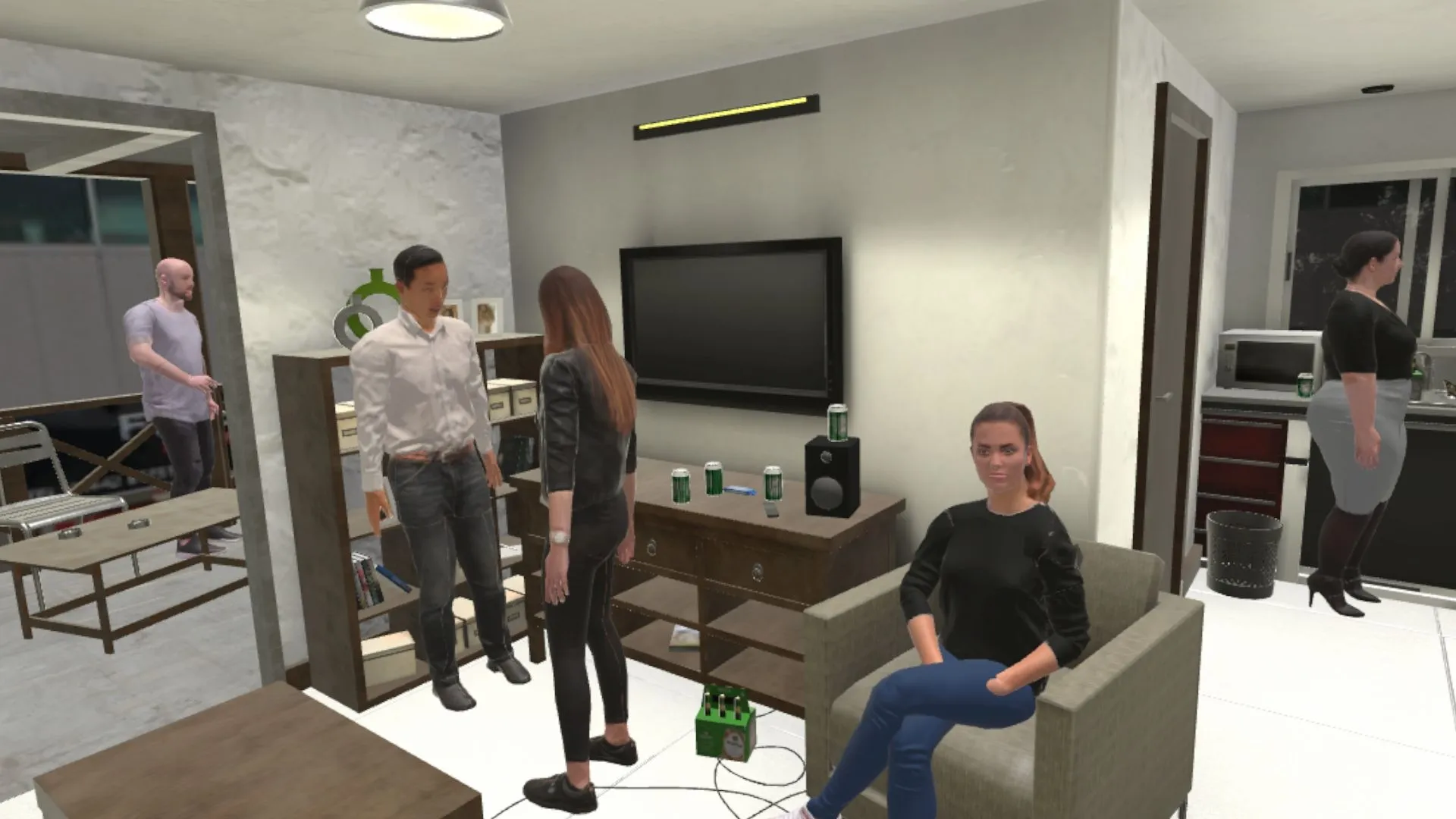 Vorstellung vor einer Gruppe bei einer Hausparty