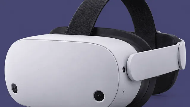 Weißes Virtual-Reality-Headset in Dreiviertelansicht
