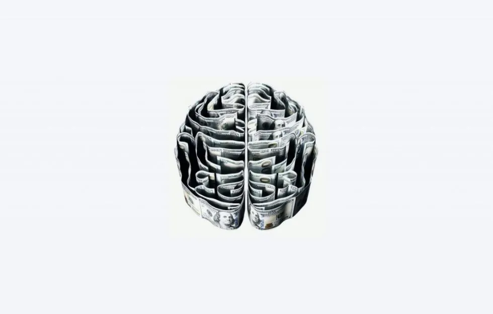 Representation of a human brain on a white background